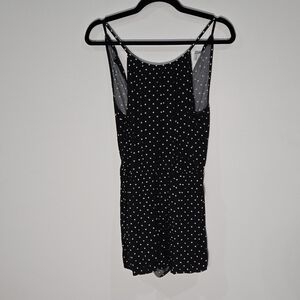 Old Navy Black Sz Small Polka Dot Spaghetti Strap Romper